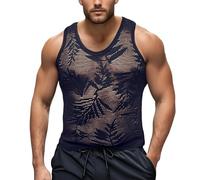 HTNEDNST Camicia a rete da uomo Rave Outfit - Trasparente Party Clubwear biancheria intima Techno Maglia muscolare Night Club Streetstyle Kinkywear Swingerclub Maglietta a rete trasparente, A01 blu