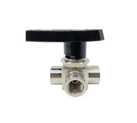 HTOYXPYYQ Orizzontale G 1/8" 1/4" 3/8" 1/2" BSPP Femmina Tee L Porta Sfera Acciaio Inox 304 Acqua Gas Olio(1/8 inch)