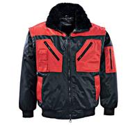 HTR 0623 - 3 x l-1031 misura 3 x -large giacca pilota, colore: nero/rosso