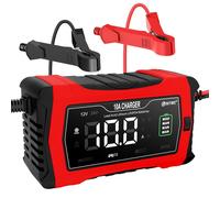 HTRC 10A Caricabatteria da Auto 12V/24V Multi Protezioni e Mantenitore, Intellig