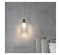 HTRDFWD Lampada a sospensione moderna in rame e vetro, lampada per camera da letto, 3 cavi intercambiabili regolabili, illuminazione moderna (oro)