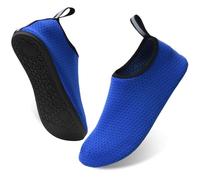 HTRTRR Aqua Schuhe Männer Frauen Strandschuhe, Schwimmschuhe Wassersportschuhe, schnell Trocknend rutschfest Barfußschuhe, Blu zaffiro, 44/45 EU