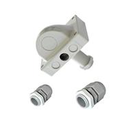 HTS e-com CBE Passacavi KT6 + 1x PG11 & 1x PG16 filettata, impermeabile, espandibile, IP68, passaggio sul tetto per roulotte, barche e camper per impianti solari e satellitari, fino a 4 cavi