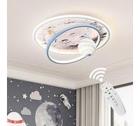 HTsilphelene Plafoniera Cameretta Bambini,lampadario Cameretta Bambini Bambina Astronauta Creativa Dimmerabile 3000K-6000K Per Camera Da Letto Per Bambini Camera Da Letto (A)