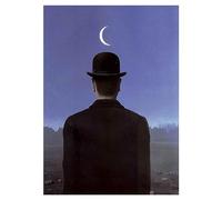 Htt-Kup-Rpp Rene Magritte《Il maestro di scuola》Stampa su tela Pittura Quadri su tela Moderni Murale poster da parete Decorazioni da parete per soggiorno(Senza Cornice,(70x98cm) 28x39inch)