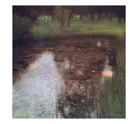Htt-Kup-Rpp Stampa Su Tela E Simbolismo Gustav Klimt《La palude》Poster Quadri di Arte della Parete della Tela di Casa Camera da Letto Soggiorno Decorazioni Muro（90x90cm） 35x35inch,Senza Cornice