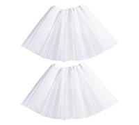HTTDSLF 2 Pezzi Gonna Tutu da Donna, 40cm Gonna Tutu in Tulle Donna, Dress Ballet Petticoat in Tulle a 3 Strati, Costume da Festa di Carnevale di Halloween Tutus per Adulti