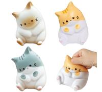 HTTDSLF 3 Pezzi Mochi Squishy Giocattoli da Schiacciare, Kawaii Squeeze Toys Squishy Giocattoli, Stress Relief Squeeze, Antistress Giocattolo per Bambini e Adulti, Regalo di Natale, Festa Compleanno