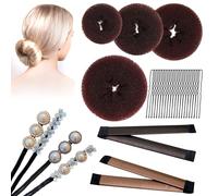 HTTDSLF 30 Pezzi Chignon Facile per Capelli, Chignon per Ciambella, Fashion Hair Styling Clip Hairstyle DIY Tool, Acconciature Ciambella Chignon Capelli, per Ballerine Bambini Ragazze e Donne