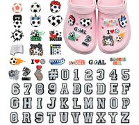 HTTDSLF 58 PCS Ciondoli per Scarpe, Accessori Per Scarpe Da Calcio, Accessori Per Scarpe Digitali, Decorativi per Scarpe, per Ragazze Donne Ragazzi Adulti, per Feste di Compleanno Bomboniere