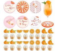 HTTDSLF 6 Pezzi Sottobicchieri Aperol in Feltro, Aperol Spritz Accessori, Decorazione Aperol per Bicchieri da Cocktail, Sottobicchieri per Caffè, Birra, Boccali, Bar, Sotto Bicchieri da Tavola