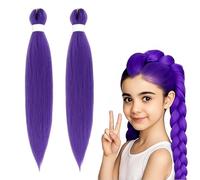 HTTDSLF Pre Stretched Braiding Hair Extension per Treccine, 30" Extension Treccine, Fibra Sintetica Capelli per Treccine Africane, Capellis Finti Trecces Parrucca Festa Halloween Costume Cosplay