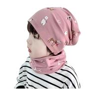 HTTDSLF Set Bambino Scaldacollo e Cappello, Berretto Invernale per Bambini, Cappelli Beanie Ragazza con Elementi Natalizi, Caldo Ultra Leggero Morbido Sciarpa per Bambino, Adatto per 2-10 Anni