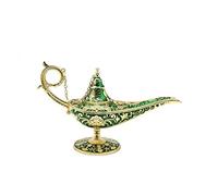 HTTGDGDH Lampada Magica, Leggenda, Elfo, Metallo, Estetica Moderna, Opera d'Arte, Fata, Favola della Buonanotte, Casa, Stanza, Scrivania, Hotel, Articolo D'Arredo(Verde)