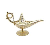 HTTGDGDH Lampada Magica, Leggenda, Elfo, Metallo, Estetica Moderna, Opera d'Arte, Fata, Favola della Buonanotte, Casa, Stanza, Scrivania, Hotel, Articolo D'Arredo(Bianco)