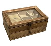HTTGDGDH Scatola Portaoggetti per Cosmetici, Scatola Portaoggetti per Gioielli ... in Legno Massello, Scatola Portaoggetti per Gioielli in Legno Antico retrò.
