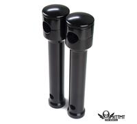 Httmt- HBS011 III Liscio Nero Dritto 8 " Altezza 1 " 25mm Montante Manubrio