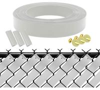 HTTMT Vista Blocco Privacy Recinto Nastro Trama & Supporto & Ottone Chiusure PVC