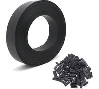 HTTMT Vista Blocco Privacy Recinto Nastro Trama & Supporto & Ottone Chiusure PVC