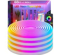 httpsmp Striscia LED RGB neon da 18 m, musica Sync, striscia flessibile da 24 V, con app/telecomando, applicabile a camera da letto, stanza e decorazione esterna