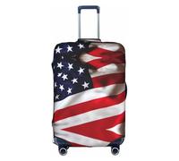 Httup American Flag1 Stampa Pratica Elastico Lavabile Copertura Bagagli Da Viaggio con Cerniera Nascosta per Valigie, bianco, S