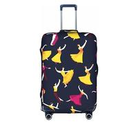 Httup Ballo Danza Piccolo Modello Stampa Pratica Elastico Lavabile Copertura Bagagli Da Viaggio con Cerniera Nascosta per Valigie, bianco, Small