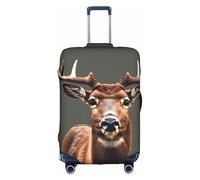 HTTUP Beauty Deer Stampa Pratica Elastico Lavabile Copertura Bagagli Da Viaggio con Cerniera Nascosta per Valigie, bianco, S