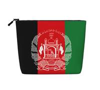 HTTUP Borsa per il trucco con stampa bandiera dell'Afghanistan viaggio d'affari essenziale monostrato borsa con cerniera borsa donna grande capacità, nero, taglia unica, Nero, One Size
