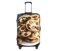 Httup Cookies Food Chocolate Chips Biscotti Stampa Pratica Elastico Lavabile Copertura Bagagli da Viaggio con Cerniera Nascosta per Valigie, Bianco, Grande, Bianco, Large