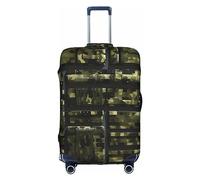 Httup Esercito Digitale Stampa Camouflage Pratica Elastico Lavabile Viaggio Bagagli Copertura con Cerniera Nascosta per Valigie, bianco, Large
