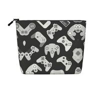 HTTUP Game Controller Print Business Trip Essential Single-layer Makeup Bag Zip Pouch Donna Grande Capacità, Nero, Taglia Unica, Nero, One Size
