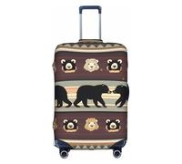 Httup Orso Stampa Pratica Elastico Lavabile Viaggio Bagagli Copertura con Cerniera Nascosta per Valigie, bianco, Small