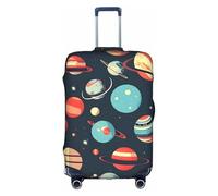 Httup Outer Space Planet Print Pratico Elastico Lavabile Copertura Bagagli da Viaggio con Cerniera Nascosta per Valigie, Bianco, Grande, Bianco, Large