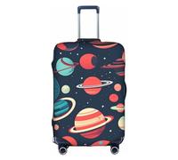 Httup Outer Space Planets Print Pratico Elastico Lavabile Copertura Bagagli da Viaggio con Cerniera Nascosta per Valigie, Bianco, Grande, Bianco, Large