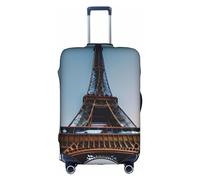 HTTUP Parigi Torre Eiffel Stampa Pratica Elastico Lavabile Copertura Bagagli Viaggio con Cerniera Nascosta per Valigie, bianco, XL
