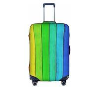 Httup Rainbow Colorato Legno Stampa Pratica Elastico Lavabile Copertura Dei Bagagli Da Viaggio con Cerniera Nascosta per Valigie, bianco, XL