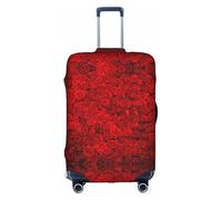 Httup Red Rose1 Stampa Pratica Elastico Lavabile Bagagli Viaggio Copertura con Cerniera Nascosta per Valigie, bianco, S