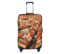 Httup tasty pizza - Copertura per bagagli da viaggio elastica e lavabile, con cerniera nascosta, per valigie, colore bianco, M, Bianco, Medium