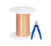 HTTYHT Filo di rame puro 0,1 mm x 100 m Bobine di rame Filo artigianale per la creazione di gioielli nudo morbido senza lacca per gioielli Esperimento di saldatura fai da te