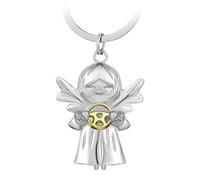 HTTYHT Portachiavi Angelo Custode con Volante in Mano in Metallo Ciondolo Portafortuna Auto Guida con Prudenza Decorazione da Appendere Regalo Patente di Guida per Conducenti Famiglia Amici - Oro