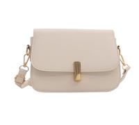 HTU Borsa a tracolla da sella in pelle PU Borsa moda casual per donne Incontri (Bianco)