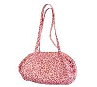 HTU Borsa da donna alla moda con stampa leopardata sotto le ascelle Borsa multiuso di grande capacità Metodi di trasporto Y2K Borsone morbido arricciato per il lavoro quotidiano (Rosa) (Stile 4)