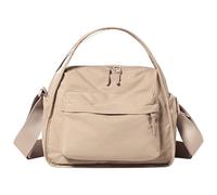 HTU Borse a tracolla da donna Versatile borsa multitasche con cerniera Borsa a tracolla con manico superiore Tracolla regolabile per lo shopping, il lavoro e l'uso quotidiano (Kaki)
