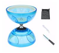 HTU Diabolo Yoyo con Corda per Bastoncini da Gioco e Borsa a Rete per Bambini Anziani (Blu)