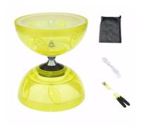 HTU Diabolo Yoyo con Corda per Bastoncini da Gioco e Borsa a Rete per Bambini Anziani (Giallo)