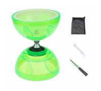 HTU Diabolo Yoyo con Corda per Bastoncini da Gioco e Borsa a Rete per Bambini Anziani (Verde)
