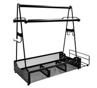 HTU Porta Utensili per BBQ con Porta Asciugamani di Carta Carrello per Griglia e Porta Piatti Accessori per BBQ Organizzatore di Stoccaggio per Piastra per Grigliare Strumento per Patio Must