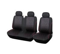 HTUHBCX 1+2 Pezzi/Set Coprisedili Auto Four Seasons all-Inclusive | Cuscino Sedile Design Traspirante E Antiscivolo Coprisedili Auto(BLACK RED)