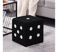 HTUONIAO Pouf Ottoman Foot Rest - Dice Shaped Modern Foot Stool Elevate Your Living Room Decor & Perfe ct to Rest Your Feet (29x29x25cm)