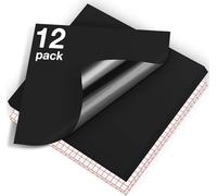 HTVRONT 12 fogli di vinile autoadesivi opachi, 12 x 12 pollici, 10 fogli di pellicola di trasferimento per decorazione di feste, autoadesive, 12 fogli